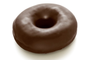Fully Enrobed Real Chocolate Donut 			